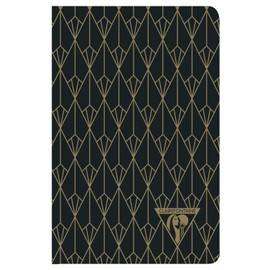 Clairefontaine 192096C - Pack of 6 Notebooks / Notebooks NeoDeco 9 x 14 cm 48 Sheets Lined 90 g, Cover with Matte Coating and Gold Print, with Thread Binding, Assorted Designs, 1 Pack