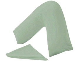 KANAK V Shaped Pillowcase Plain Polycotton Back & Neck Support V Pillow case cover - Orthopaedic/Pregnancy/Nursing Pillow Cover Only (Duck Egg)