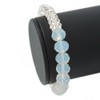 Avalaya White Mountain Crystal and Diamante Elements Stretch Bracelet -