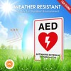T&R AED Sign - 2 Pack - 10 x 7