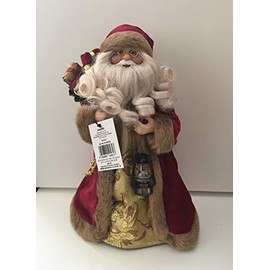 30cm Tree Top Santa or Free Standing Christmas Decoration - Red