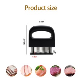Kaizuca Stainless Steel Meat Tenderizer, Meat Hammer with Non-Slip Handle and 48 Stainless Steel Blades, Meat Mallet for Beef, Chicken, and Pork
