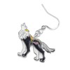 BAMAY Enamel Alloy Novelty Wolf Earrings Dangle for Women Girls