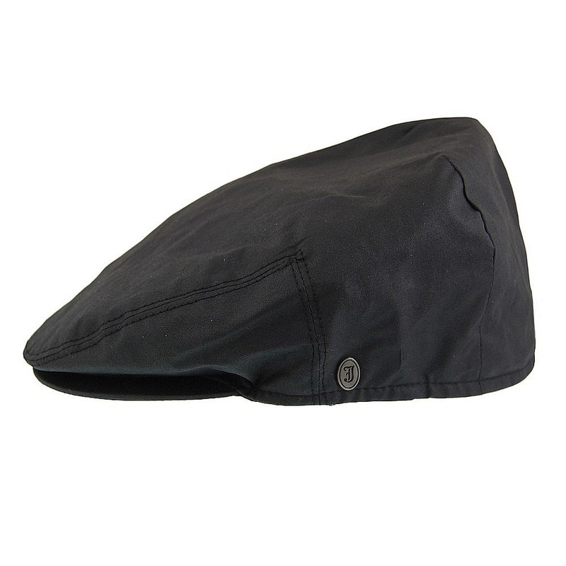Jaxon & James Oilcloth Flat Cap - Black M