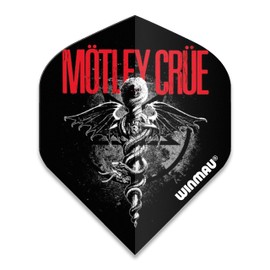WINMAU Rock Legends Motley Crue Feelgood Rhino Extra Thick Dart Flights - 1 Set per Pack (Total 3 Flights)
