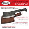 SZCO Supplies 9"" Twisted Handle Railroad Spike Cleaver with Leather