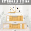 Foldable Bathtub Caddy Tray for Tub,Bamboo Expandable Bath Table Trays,Premium