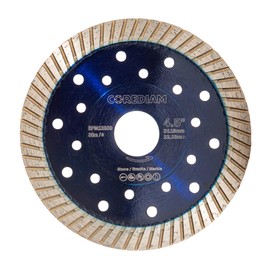 COREDIAM 4.5 Inch Diamond Blade, Diamond Turbo Blade, for Cutting Granite, Marble and Other Stones, Wet/Dry Cut, 7/8" Arbor