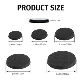 110Pcs Round Textured Plastic Model Bases for Gaming Miniatures or Wargames Table Games (20mm/0.78inch)