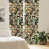 Ambesonne Mid Century Geometric Window Curtains, Hexagonal Shapes Honeycomb Gird