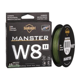 SeaKnight MANSTER W8 II 164Yds/ 328Yds/ 547Yds 8Strands PE Braided Line, Super Smooth-Abrasion Resistant-Low Memory-Zero Stretch Multifilament Fishing Lines