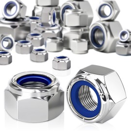 Pack of 60 M6 Nuts Stainless Steel Stop Nuts Hex Nuts Self-Locking Nuts DIN985 A2 V2A Stainless Steel Nut Hex Nuts Hex Nut Screws Nuts