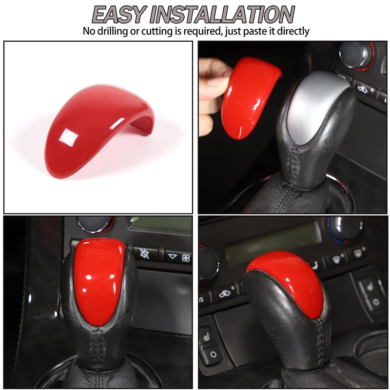 Lcojicep ABS Car Gear Shift Knob Cover Compatible with Corvette