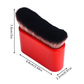 Self Tanning Brush, Sunscreen Body Kabuki Brush Body Coverage Perfector Makeup Tool for Foundation Bronzer Self Tan Applicator Tanner Sunscreen Face Hand Leg (red, black-brown hair)
