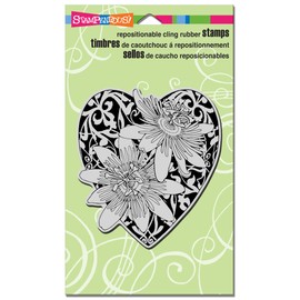 Stampendous Passion Heart Rubber Stamp Cling