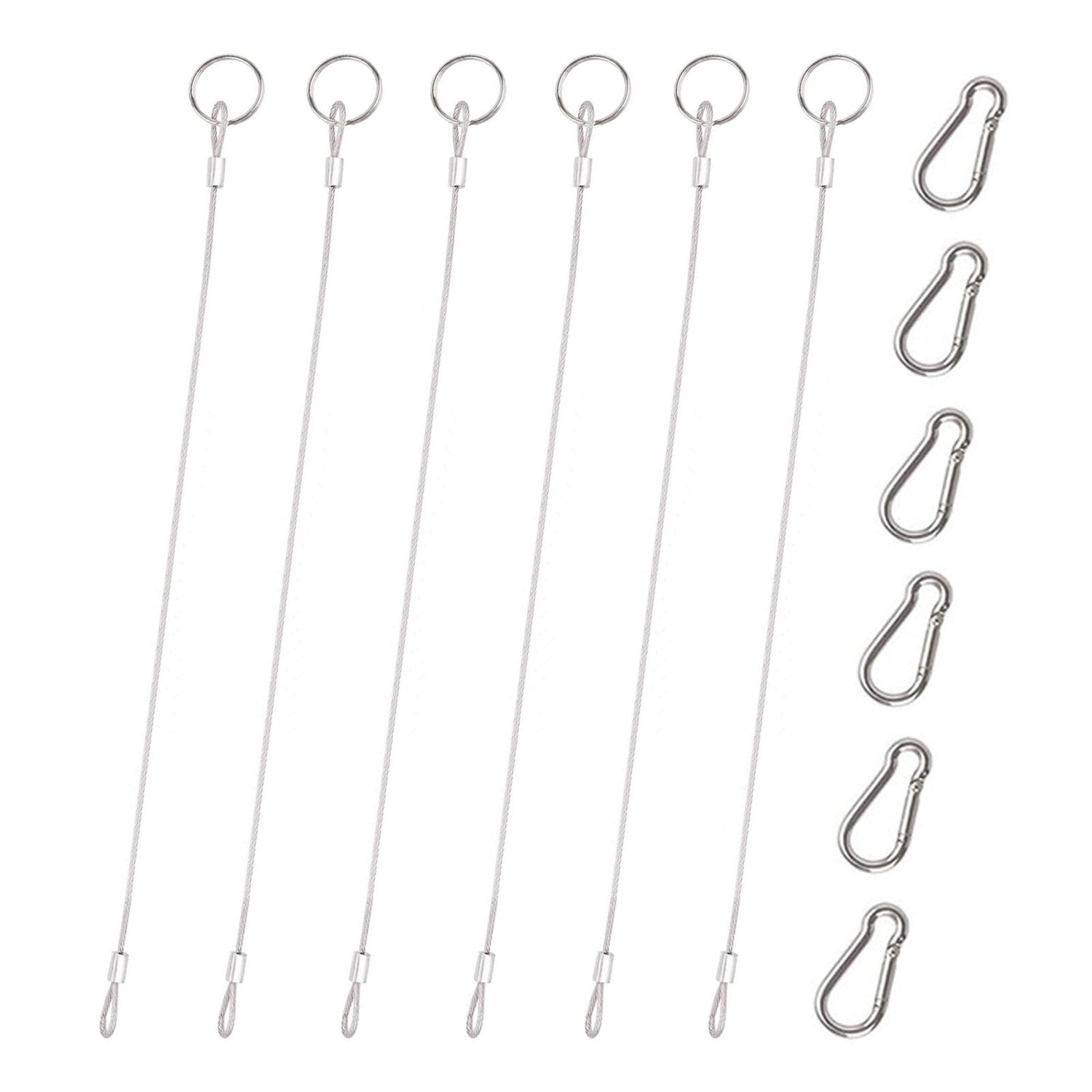 Cable Lock Wire Ropes [6 pieces] Stainless Steel Rope, Vinyl Coated ...