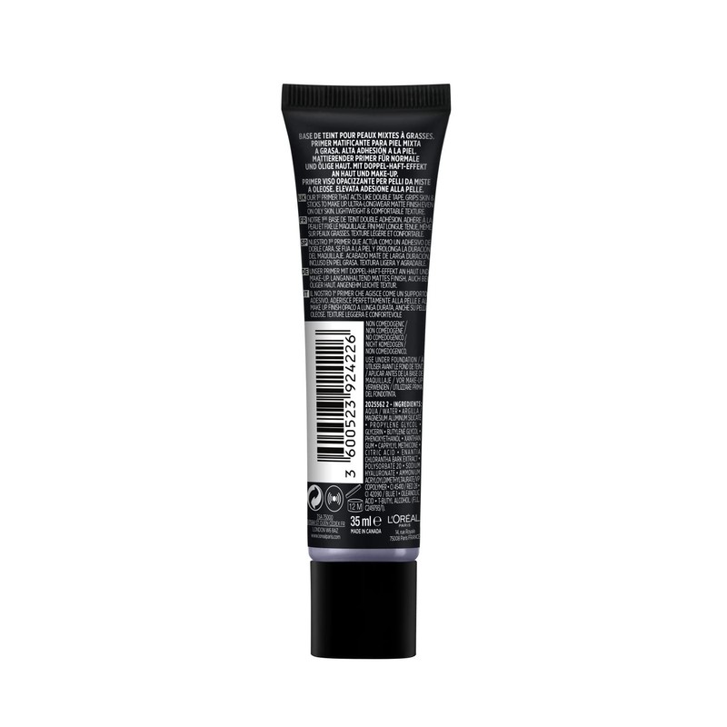 L'Oréal Paris Infaillible Super Grip Primer, Lightweight and Mattifying Primer,