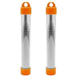NUZAMAS 2Pcs 9.3cm Blow Pipe Stainless Steel Fire Blower Tube Outdoor Bellows Barbecue Tools for Outdoor Survival Gadgets Camping