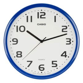 CASIO Wall Clock Blue Analog Standard Step Second Hand Simple IQ-24-2JF
