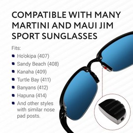 IMPRESA [2 pares] Almohadillas nasales para gafas de sol Maui Jim Sport y Martini Sport - Pieza nasal de repuesto - Almohadillas nasales fáciles de deslizar - Almohadillas nasales de silicona