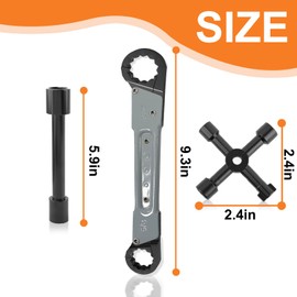 ZIPICU Professional Plumbing Tools- angle stop wrench kit, service plumbing & Faucet Repair Set - Corrosion-Resistant Steel - for Home, DIY & Professional Use