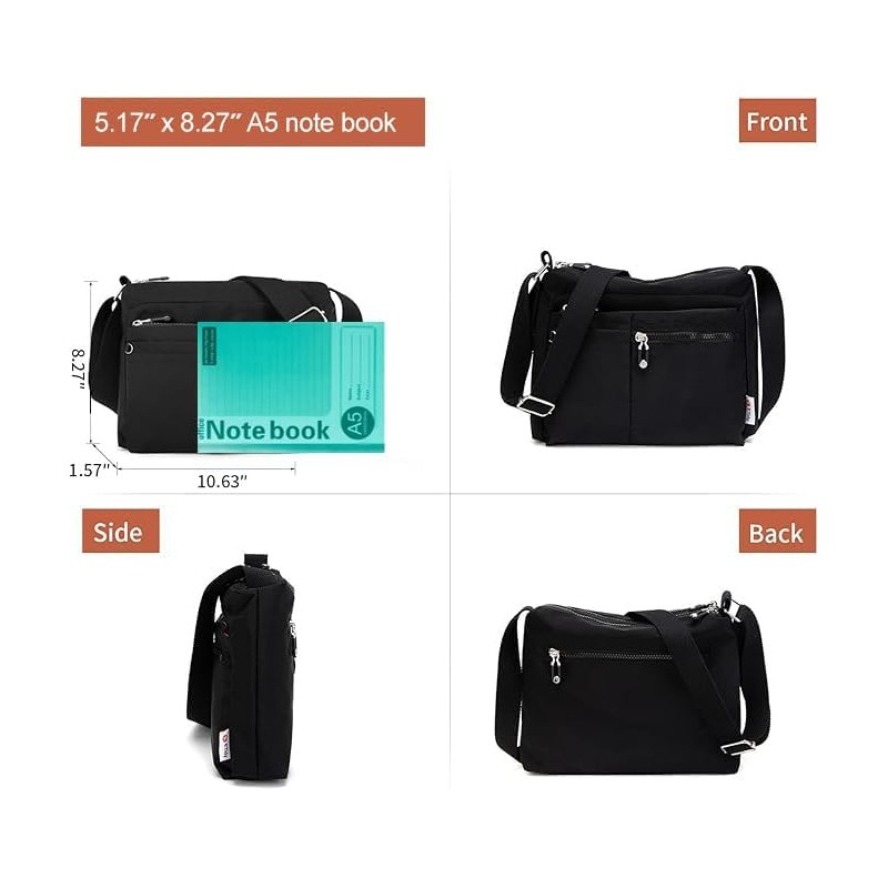 ETidy Crossbody Bag For Women Waterproof Lightweight Casual Shoulder Handbag