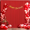 10ft x 7ft Red Backdrop Curtain for Parties Red Wrinkle