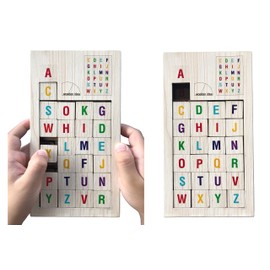 Wooden slide puzzles block (English alphabet)