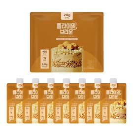 Flimeal Brown 17Grains Protein Shake, 20g Protein, Low Sugar, Keto-Friendly Meal Replacement Shake, 1.59oz, 7packs, With Crunchy Protein balls