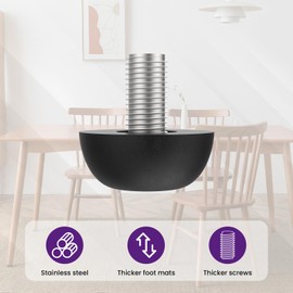 SATUY M8 Adjustable Furniture Leg, 304 Stainless Steel Furniture Feet, 8mm x 1.25 Screw-in Leveling Feet, Outdoor Patio Furniture Legs Leveler Replacement for Table, Chair, Desk, Cabinet (24Pcs)