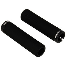 SRAM Locking Foam Grips with Single Black Clamp and End Plugs (129mm, Black)