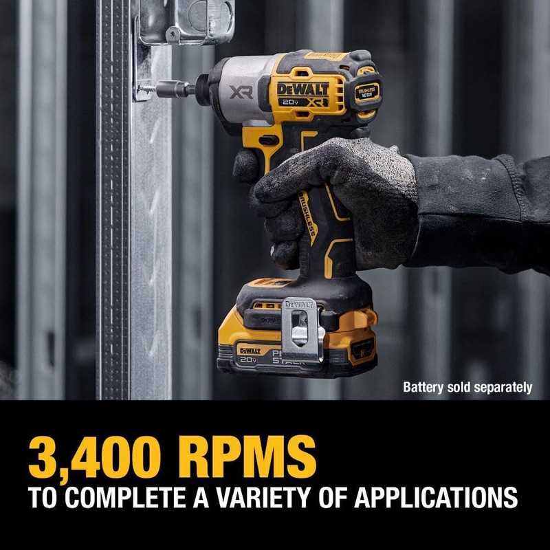 DEWALT 20V MAX XR Impact Driver, 1/4 Inch High Torque