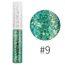 Handaiyan Iridescence Glitter Eyeliner, Liquid Glitter Eyeliner – Longwear Sparkle Liner & Eyeshadow Topper - Quick-Drying, Water-Based Formula – Buildable Shimmer Shades - Color: 09