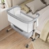 Cowiewie Bassinet Bedside Sleeper, Portable, Breathable, Adjustable Baby Bedside Bassinet