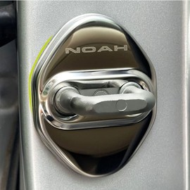 MEKOMEKO Toyota New NOAH 90 Series Striker Cover, Door Lock Cover, Plating, Accessories, Interior Parts, Stainless Steel, 4 Pieces, New Model NOAH 90 Series, January 2022 - [Silver] NA-MSGY