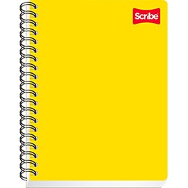 Scribe, CLÁSICO, Cuaderno Profesional con Espiral Doble de Pasta Semi Rígida, Cuadro Grande C.7 de 200 Hojas (Diseño de Portada Aleatoria)