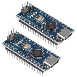 AITRIP 2pcs for Nano Board CH340/ATmega+328P Without USB Cable, Type-C Connection Compatible with Arduino Nano V3.0,Welded Module