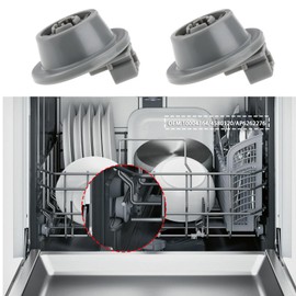 ECSiNG Pack of 8 Dishwasher Lower Basket Wheels with Axles Replacement Part 10004364 4580120 AP6262276 PS12367111 Compatible with Bosch