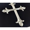 Silver Engraved 3D Christian Cross Car Tag Diamond Etched Vanity