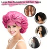 Satin Reusable Shower Cap for Women Double Layer, Shower Bonnet