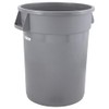 Winco PTC-10G Round Trash Can, 10 Gallon, Plastic, Gray