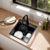 18x18 inch Drop in Bar Sink Black, Topmount Stainless Steel