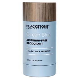 Blackstone Men's Grooming Aluminum-Free Deodorant - All Day Odor Protection | Long Lasting Protection - Ocean Blue (2.82 oz)