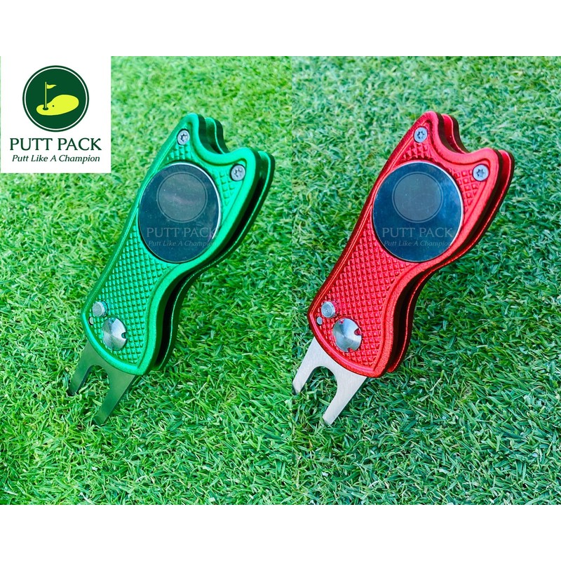 The PUTT PACK DOUBLE DIVOT PACK - Red & Green