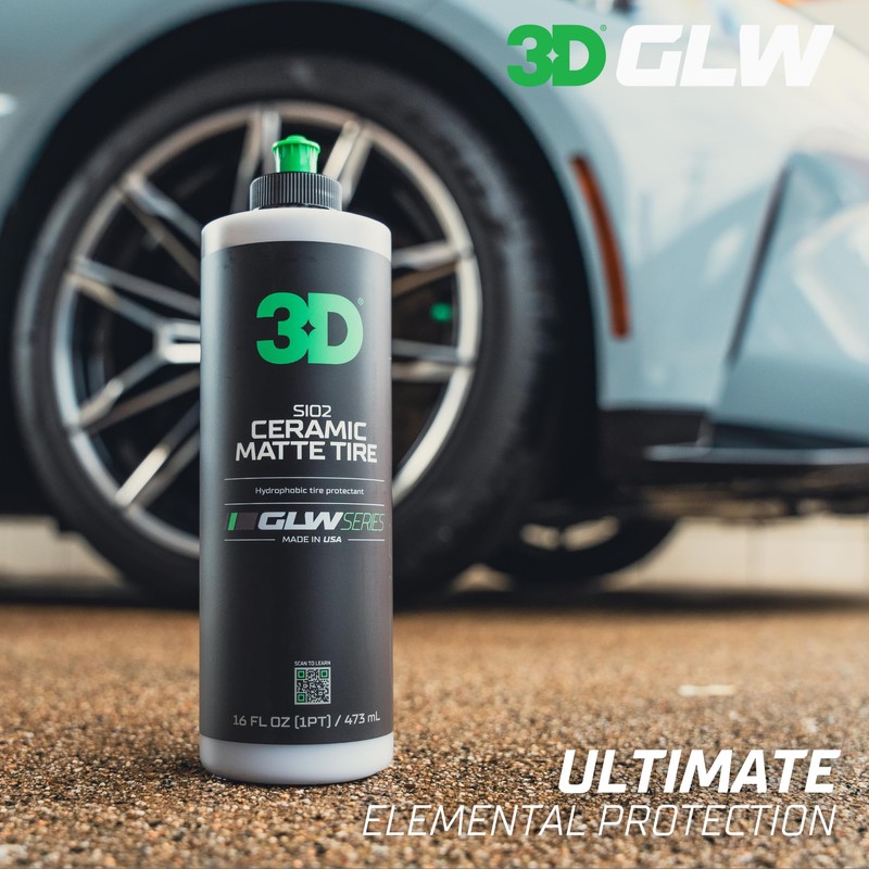 3D SiO2 Ceramic Matte Tire Shine, GLW Series | Hydrophobic