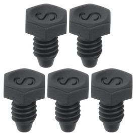 PATIKIL Pool Cue Bottom Cover, 5 Pack Billiard Cue Rubber Plug Billiard Bottom Tail Cover Protection Pad Snooker Accessories for Billiards Pole Stick, Black