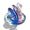 London Boutique Crystal Swan Wedding Pink Blue Figurine Ornaments for