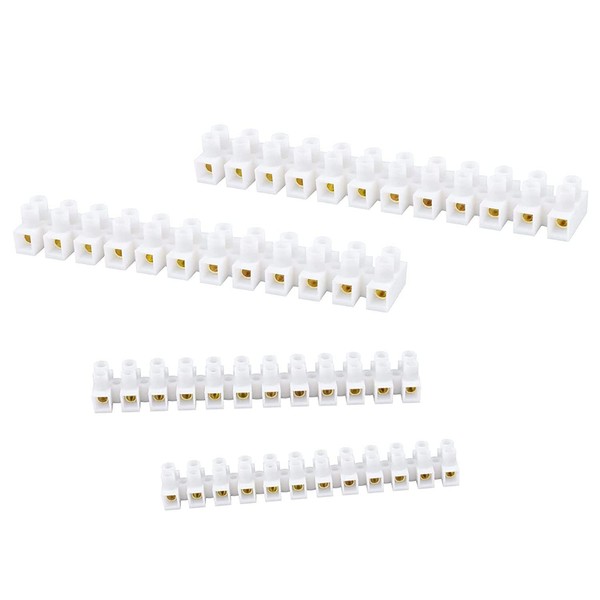 Clear Electrical Terminal Blocks 3A 15A Dual Row 12 Position