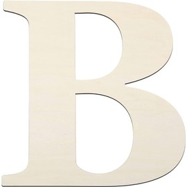 YRONTY 12Inch/30cm Wooden Letters B, Blank Unfinished Wood Letter Wooden Sign Board for Painting, Craft and Home Wall Decoration