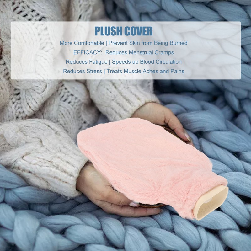 1500ml Rubber Hot Water Bottle Thicken Reduce Pain Hot Compress